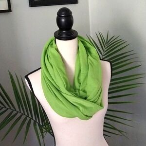 Lime green infinity scarf